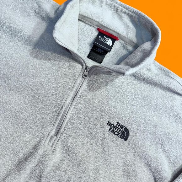 The North Face Quarter Zip Fleece Pullover – Light Gray – Size XL - Picture 1 of 5
